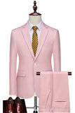 Sparkly Coffee 2 Piece Plaid Notched Lapel Prom Men's Suits