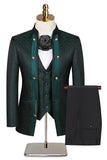 3 Piece Khaki Double Breasted Jacquard Gorgeous Prom Men's Suits