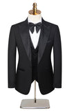 3 Piece Ivory One Button Prom Elegant Men's Suits with Pockets