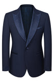 3 Piece Ivory One Button Prom Elegant Men's Suits with Pockets