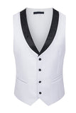 3 Piece Ivory One Button Prom Elegant Men's Suits with Pockets