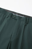 Dark Green Jacquard Shawl Lapel 3 Piece Prom Men's Suits