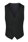 3 Piece Black Jacquard Shawl Lapel Prom Men's Suits