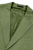 2 Piece Green Peak Lapel One Button Prom Men's Formal Suits