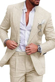 2 Piece Green Peak Lapel One Button Prom Men's Formal Suits