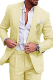 2 Piece Green Peak Lapel One Button Prom Men's Formal Suits