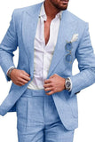 2 Piece Green Peak Lapel One Button Prom Men's Formal Suits