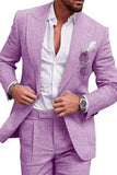 2 Piece Green Peak Lapel One Button Prom Men's Formal Suits