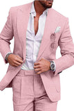 2 Piece Green Peak Lapel One Button Prom Men's Formal Suits