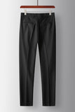 2 Piece Peak Lapel Double Breasted Black Prom Men's Suits