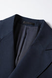 2 Piece Peak Lapel Navy Prom Men's Suits with Pockets