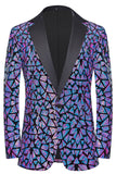 Sparkly Black Sequins 2 Piece Golden Prom Men's Suits