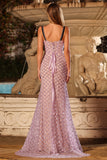 Sparkly Lilac Sequin Mermaid Long Prom Dress with Slit