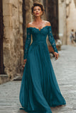 Cabernet Chiffon A Line Maxi Mother of the Bride Dress with Lace
