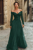 Cabernet A Line Chiffon Long Mother of the Bride Dress with Sleeves