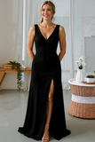 Cabernet Sheath Chiffon V-Neck Maxi Wedding Guest Dress