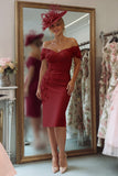 Blush Pink Bodycon Floral Off the Shoulder Midi Mother of the Bride Dress
