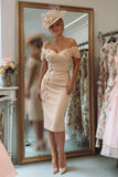 Blush Pink Bodycon Floral Off the Shoulder Midi Mother of the Bride Dress