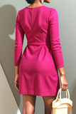 Royal Blue Bodycon Short Cocktail Dress with Sleeves