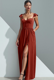 Olive Velvet Corset Sheath Long Evening Dress with Slit