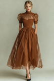 Black High Neck A Line Long Evening Party Dress with Pockets