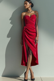 Cabernet Sweetheart Velvet Maxi Formal Dress with Slit