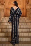 Sparkly Navy Sheath V-Neck Sequins Mother of the Bride Dress with Sleeves