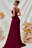 Simple Black Mermaid Maxi Prom Dress with Side Cape