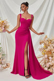 Simple Black Mermaid Maxi Prom Dress with Side Cape
