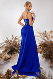Sparkly Black Mermaid Spaghetti Straps Long Prom Dress with Side Cape