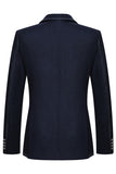 Dark Blue Double Breasted Peak Lapel 2 Piece Men's Suits