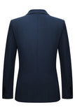 3 Piece Single Breasted Slim Fit Peak Lapel Navy Men's Formal Suits