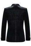 Shawl Lapel 2 Piece Black Velvet Men's Formal Suits