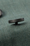 Grey Green 2 Piece Peak Lapel Double Breasted Men's Formal Suits