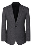 Dark Grey Slim Fit 3 Piece Peak Lapel Men's Wedding Suits