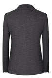 Dark Grey Slim Fit 3 Piece Peak Lapel Men's Wedding Suits