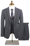 3 Piece Taupe Slim Fit Notched Lapel One Button Men's Formal Suits