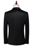 Black Peak Lapel 2 Piece Men's Wedding Suits