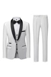 Men's Black Shawl Lapel One Button 2 Piece Formal Suits