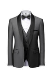 Grey Shawl Lapel Single Breasted Men's Formal Suits