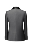 Grey Shawl Lapel Single Breasted Men's Formal Suits