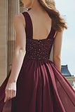 Sparkly Burgundy Sequin Cross Halter Long Prom Dress with Slit