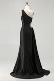 Sparkly Black Maxi Cut Out Prom Dress with Rhinestones