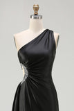 Sparkly Black Maxi Cut Out Prom Dress with Rhinestones