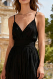 Spaghetti Straps A-Line Little Black Dress