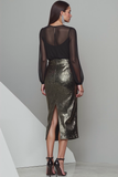 Sparkly Sequin Black V-Neck Sheath Maxi Evening Dress