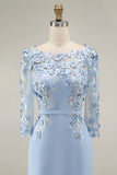 Dusty Rose Midi Bodycon Floral Mother of the Bride Dress with Sleeves