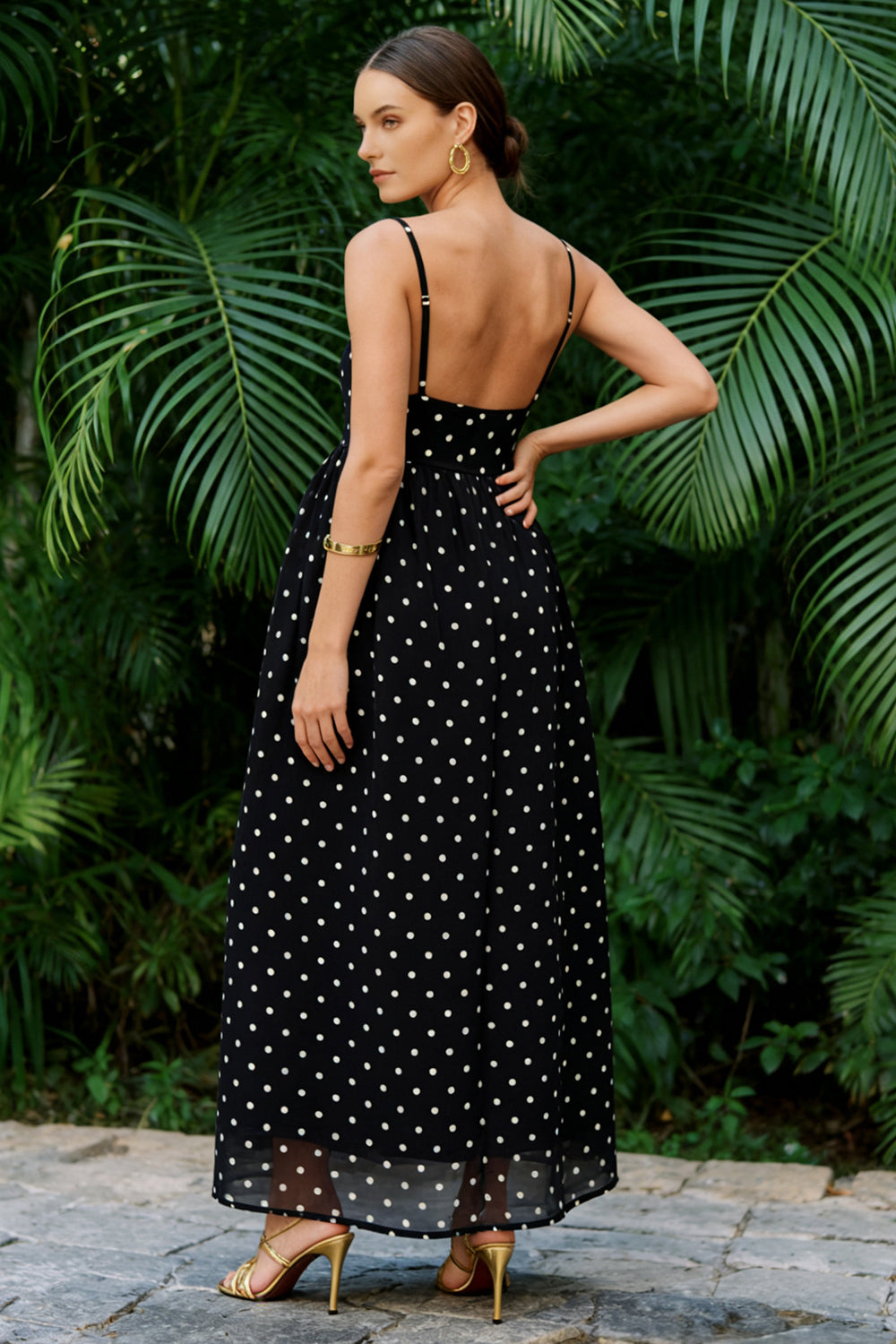 black and white maxi dress uk Ayla Contrast Maxi Dress