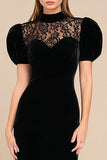 Black Mermaid Velvet Long Holiday Party Dress