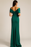 Emerald Green Mermaid Long Formal Dress with Bow